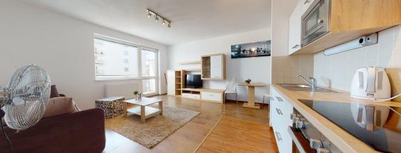 PRENÁJOM, 1 izbový zariadený byt s balkónom a parkovaním, Stupava Agátky