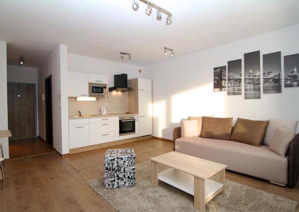 PRENÁJOM, 1 izbový zariadený byt s balkónom a parkovaním, Stupava Agátky