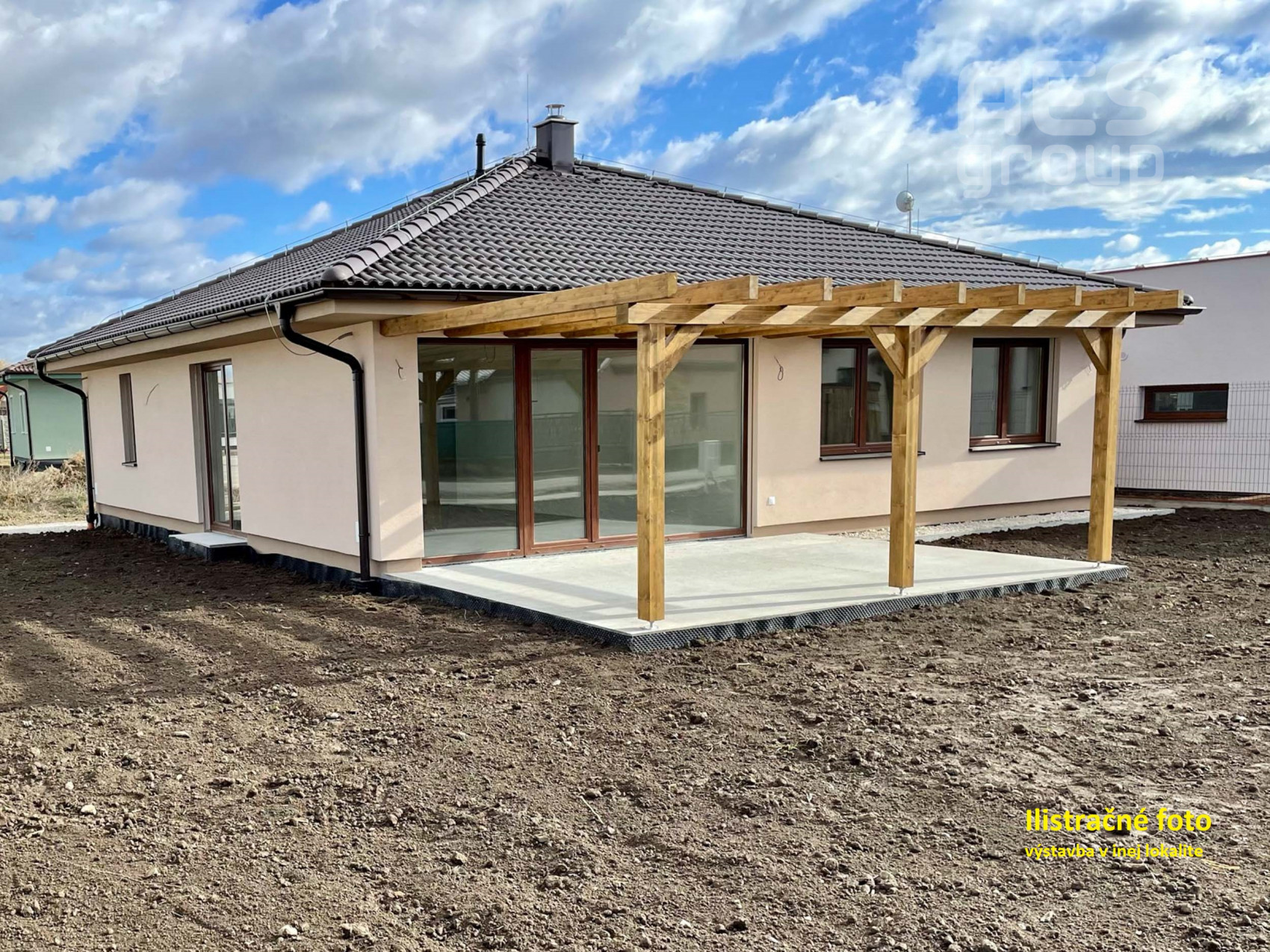 NOVOSTAVBA, 4 izbový bungalov v top štandarde Poľovnícka ul. Veľký Biel.