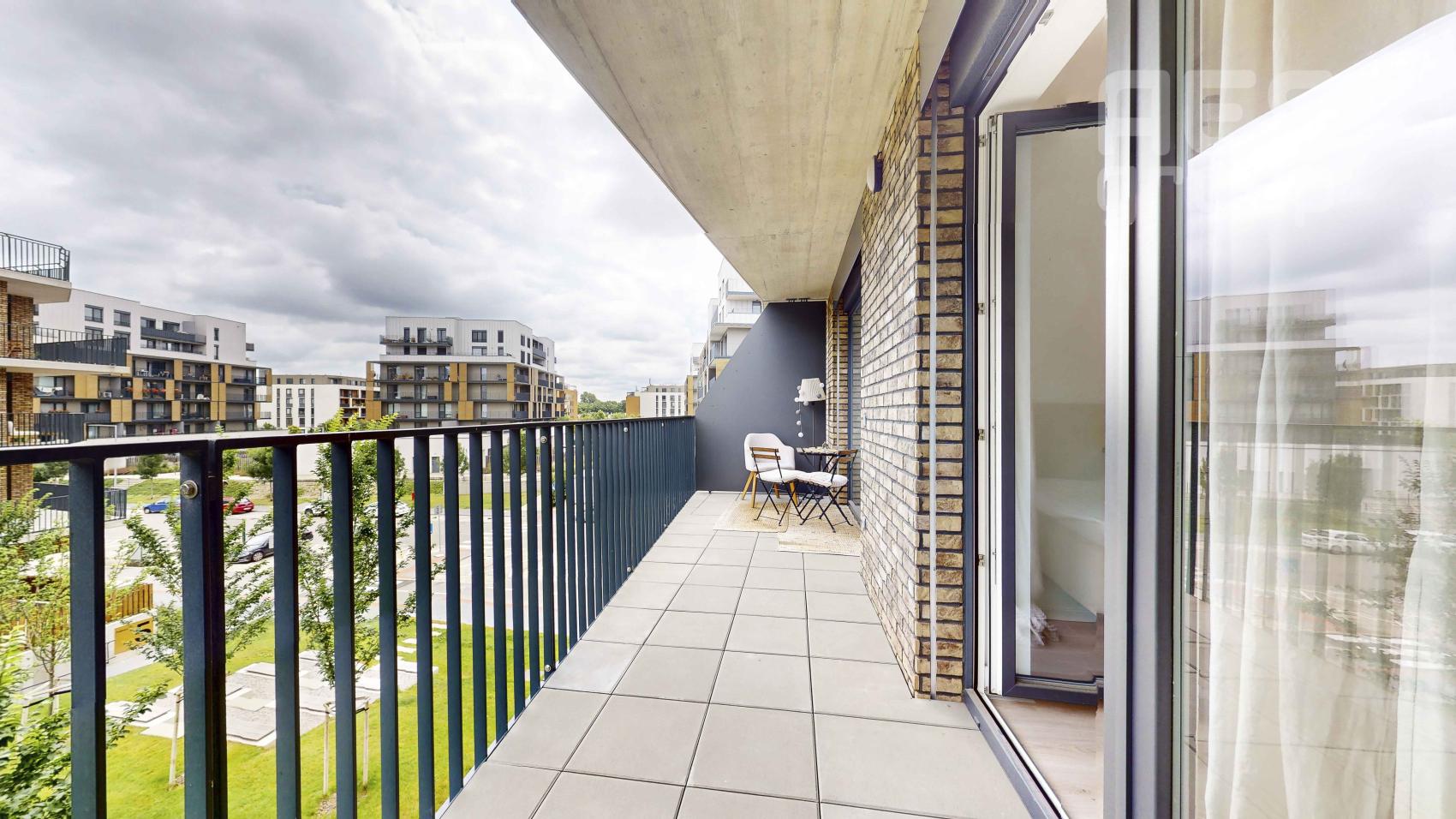 PRENÁJOM, NOVOSTAVBA, 2 izbový byt s veľkou terasou + parkovacie státie, Projekt Slnečnice, ul. Fialová, Bratislava - Petržalka