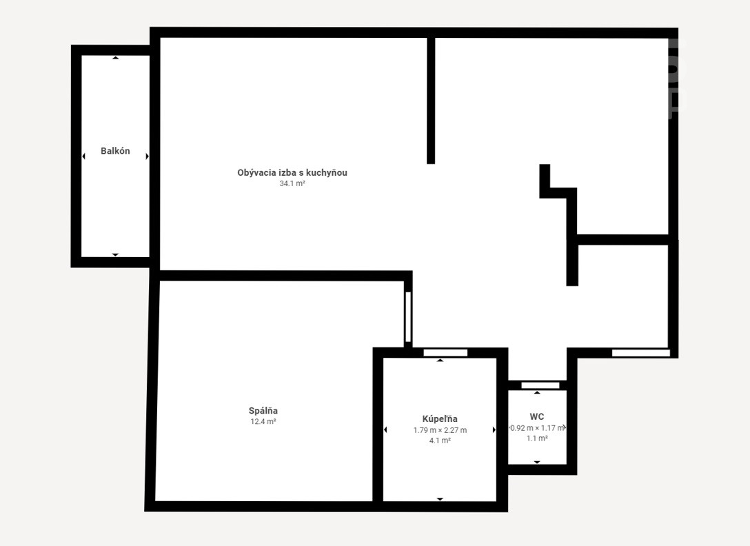 PREDAJ, 2 izbový byt v centre Malaciek, Pribinova ul.