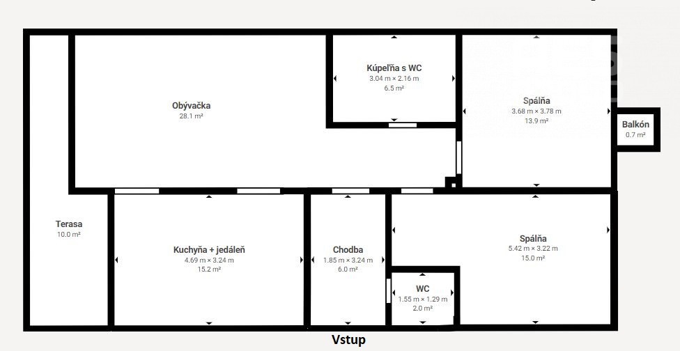 REZERVOVANÉ, PREDAJ, 3 izbový byt s priestrannou terasou a parkovacím státím, ul. Bočná, Stupava