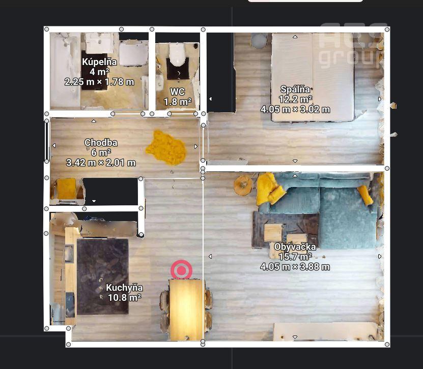 REZERVOVANÉ, PRENÁJOM, 2 izbový byt s vnútorným parkovacím státím a balkónom, Projekt Noemis, ul. Cementárenská, Stupava