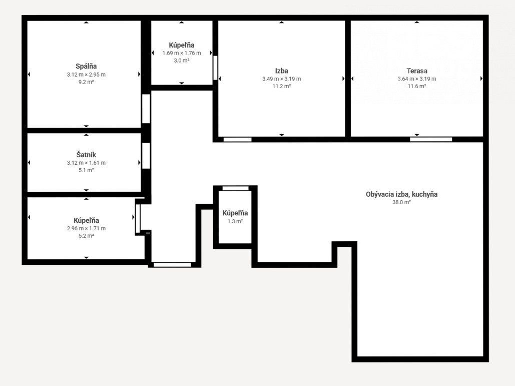 PRENÁJOM, štýlový 3 izbový byt s terasou, pivnica, parkovanie, Stupava