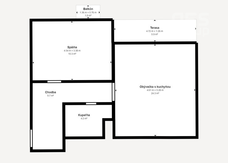 REZERVOVANÉ, PREDAJ, 2 izbový byt s dvoma balkónmi, ul. V. Šikulu, Stupava