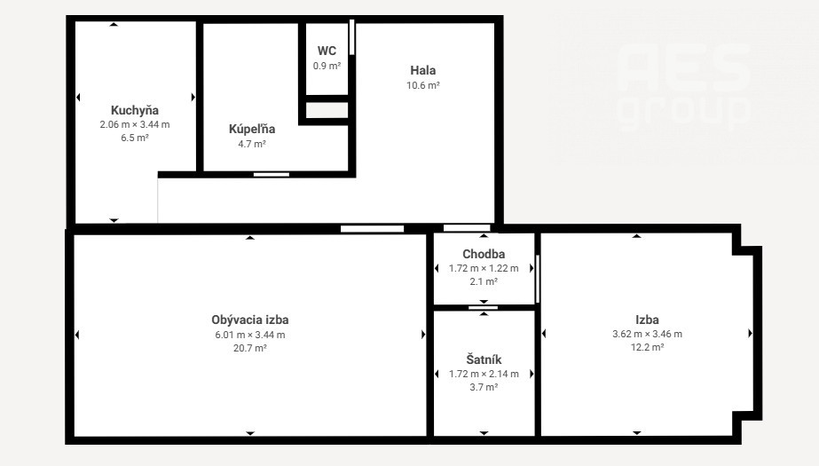 REZERVOVANÉ, PREDAJ, 2 izbový byt so šatníkom a loggiou na ul. Ľ. Fullu, Malacky