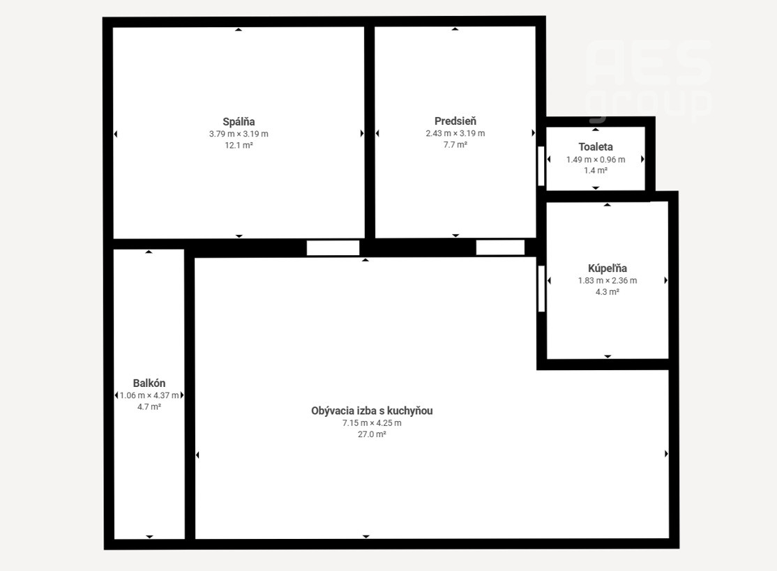 PREDAJ, 2 izbový apartmán v top štandarde v projekte BYTYDLHÁ