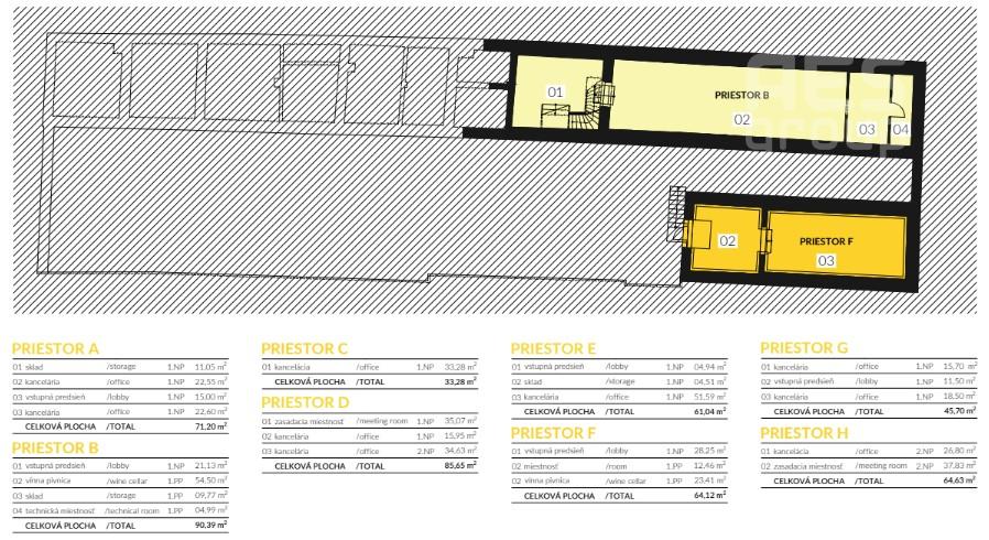 PRENÁJOM, KALNCELÁRSKE PRIESTORY, ROĽNÍCKA – VAJNORY