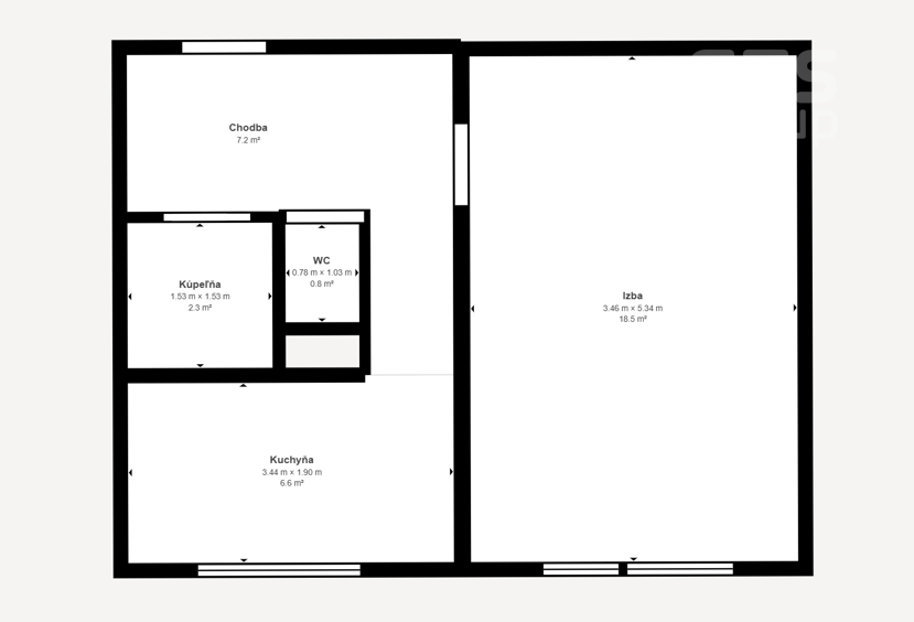 PRENÁJOM, 1 izbový byt na Ružovej ul. v Stupave