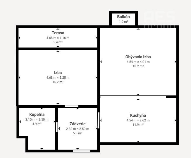 PRENÁJOM, 2 izbový byt s terasou a balkónom, ul. V. Šikulu, Stupava