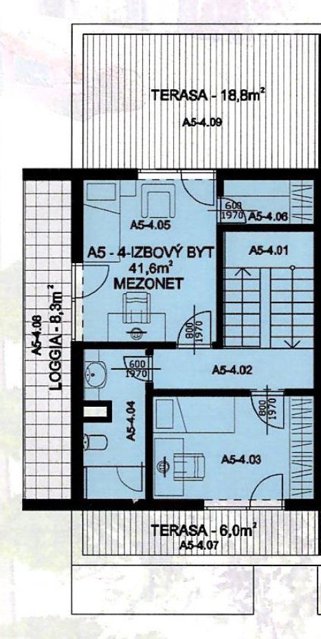 PREDAJ, 4-izbový mezonetový byt s veľkou terasou, ul. Cementárenská